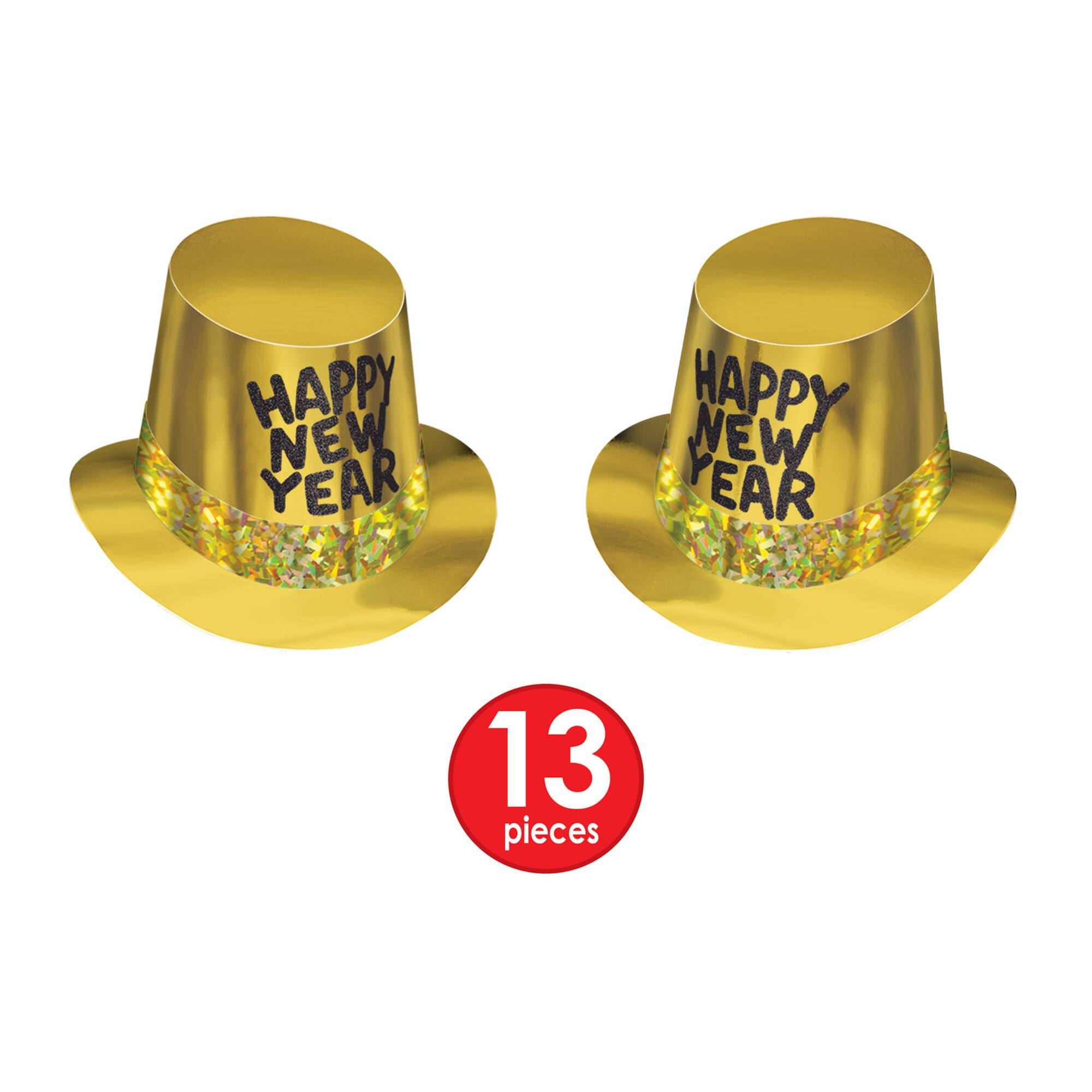 Beistle Gold, Black & White New Year Rush Party Favor Kit for 25